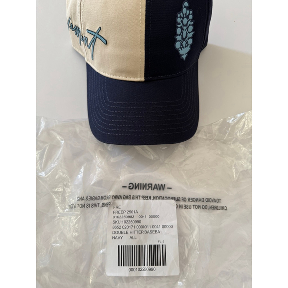 Free People Movement Double Hitter Baseball Hat Navy Combo NWT - Picture 7 of 7